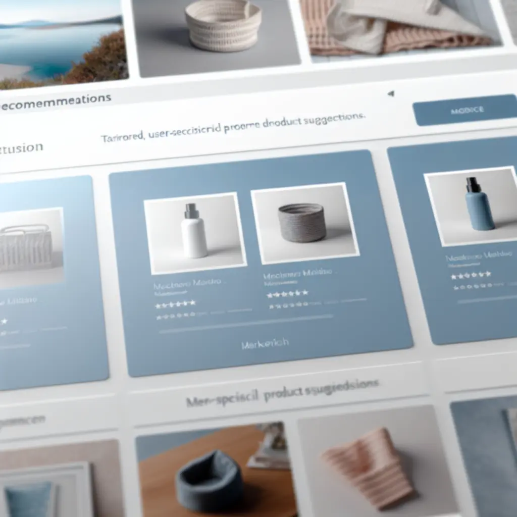 Panel z rekomendacjami produkt&oacute;w na podstawie zachowań użytkownika