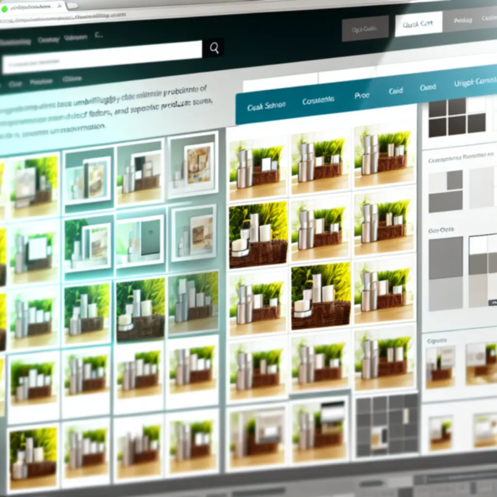 Siatka kart z produktami w podglądzie listy